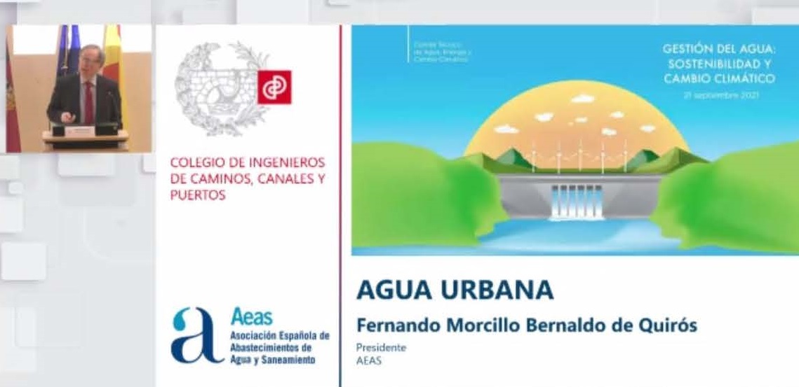Fernando Morcillo resalta el compromiso del sector del agua urbana con la lucha contra el cambio climático, la sostenibilidad y el impulso a la economía circular
