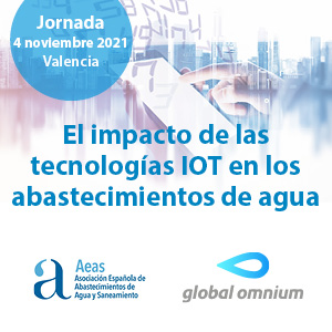 AEAS celebrará la jornada “El impacto de las tecnologías IoT en los abastecimientos de agua” el 4 de noviembre en Valencia